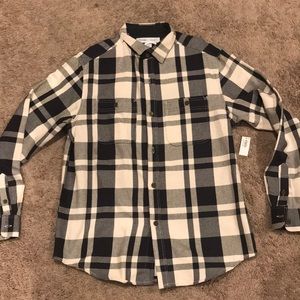 White & Black Plaid Shirt